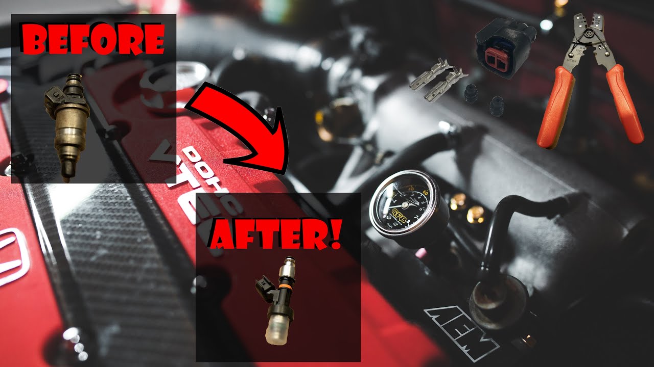 Installing Big Injectors For More Power!! Bosch EV 14 Injectors | Eg Civic B16