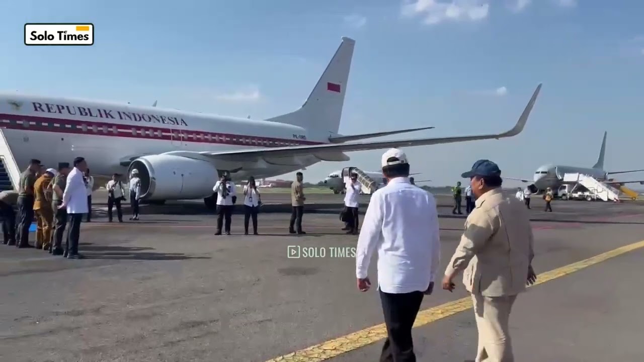 Jokowi Antar Prabowo Kembali ke Jakarta, Bertemu Beberapa Mentri