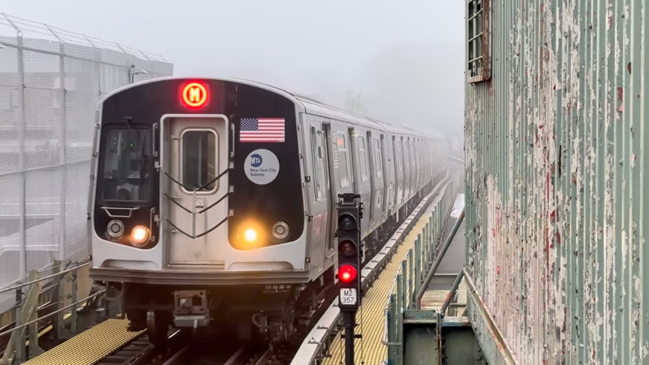 BMT Myrtle Av Line: R160 & R179 (M) Action @Fresh Pond Road