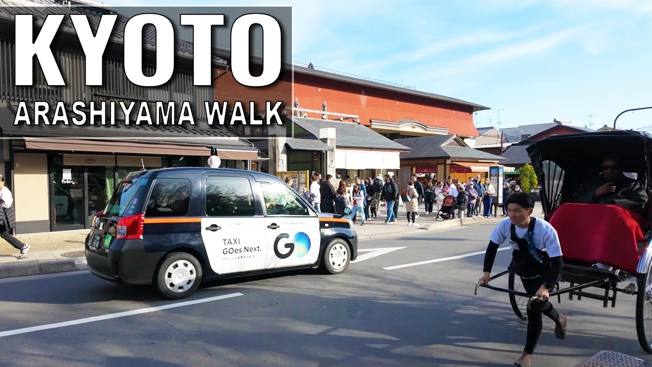 Arashiyama Kyoto Walk | 4K Daytime Stroll to Togetsukyo Bridge | Natural Sounds