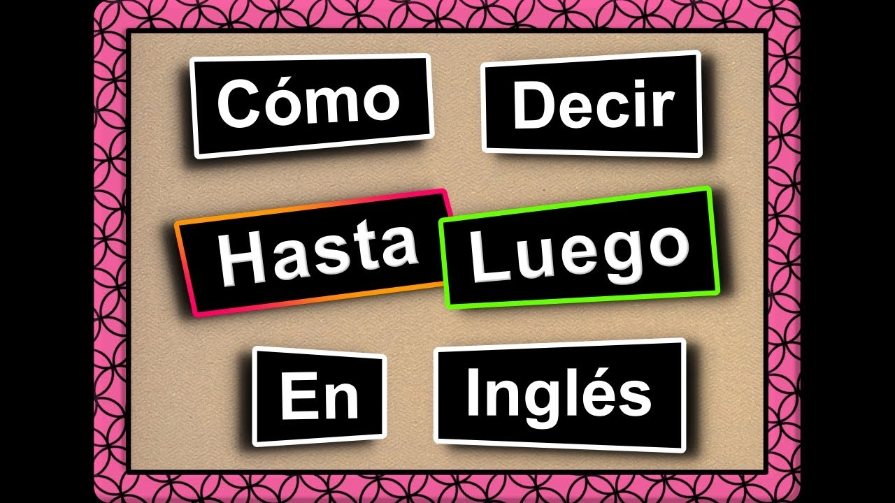 Cómo Decir HASTA LUEGO (See You Later) En Inglés #aprenderingles #PronunciaciónEnInglés