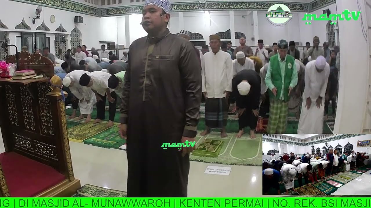 🔴LIVE | SHOLAT ISYA, TARAWIH DAN WITIR BERJAMA'AH | MASJID AL-MUNAWWAROH KENTEN PERMAI PALEMBANG