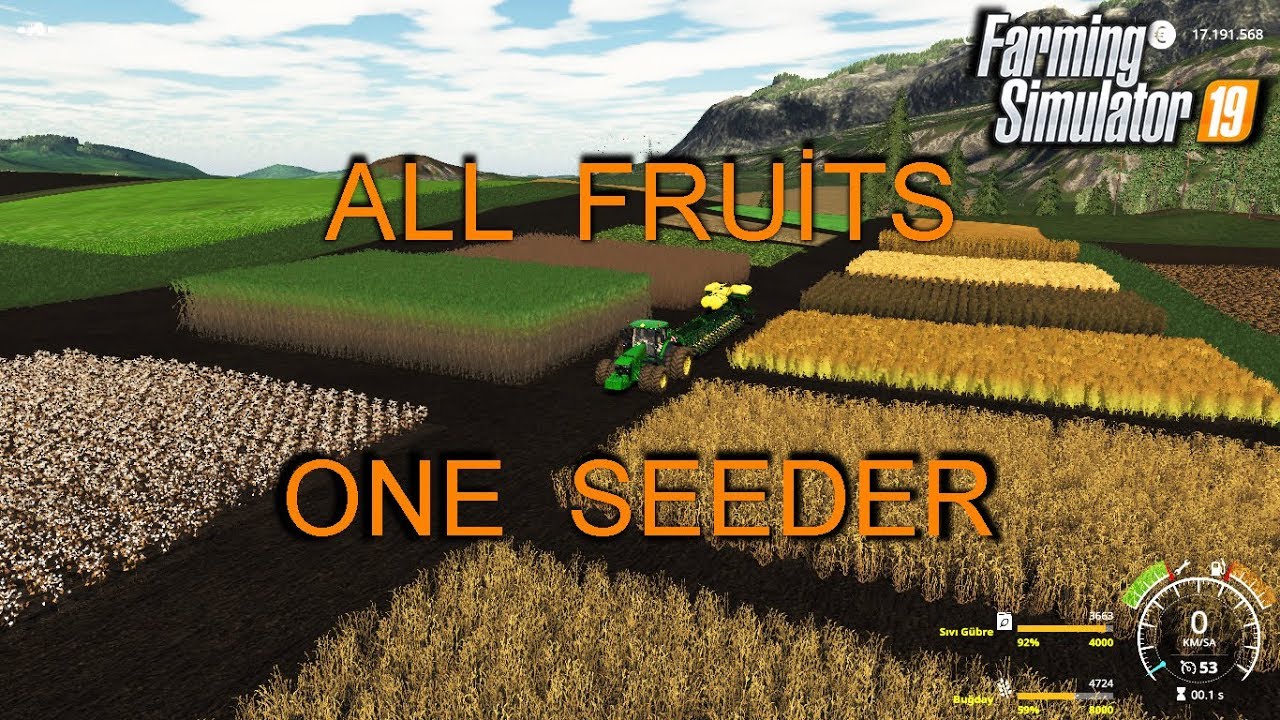 Farming Simulator 19 All fruits one seeder | Unrealistic mod