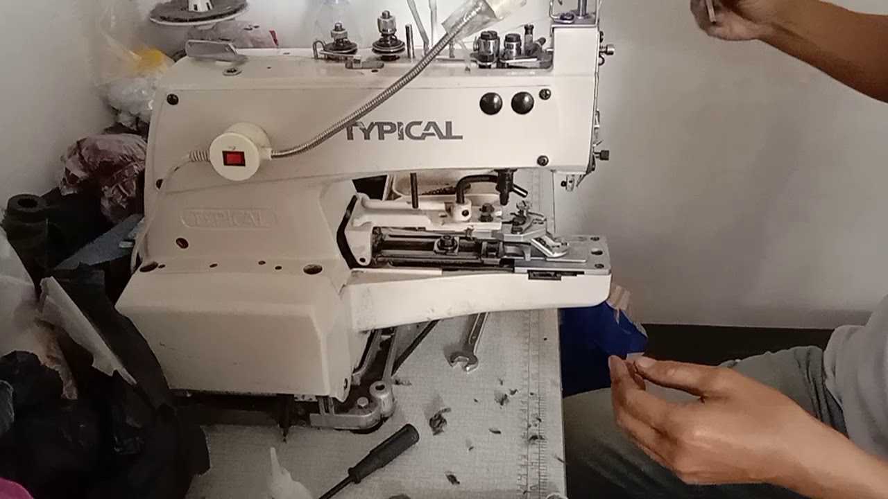 cara membersihkan pisau bawah mesin pasang kancing part 2
