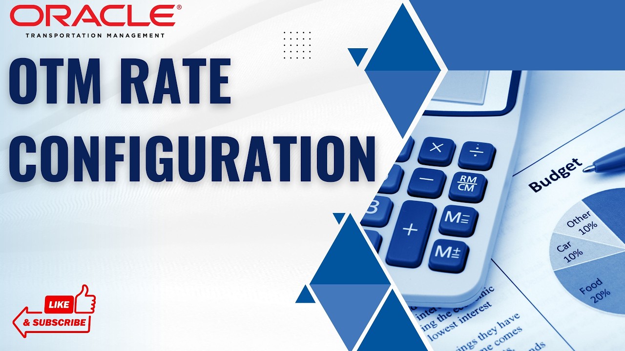 Rate Configuration in Oracle OTM | Step-by-Step Functional Guide