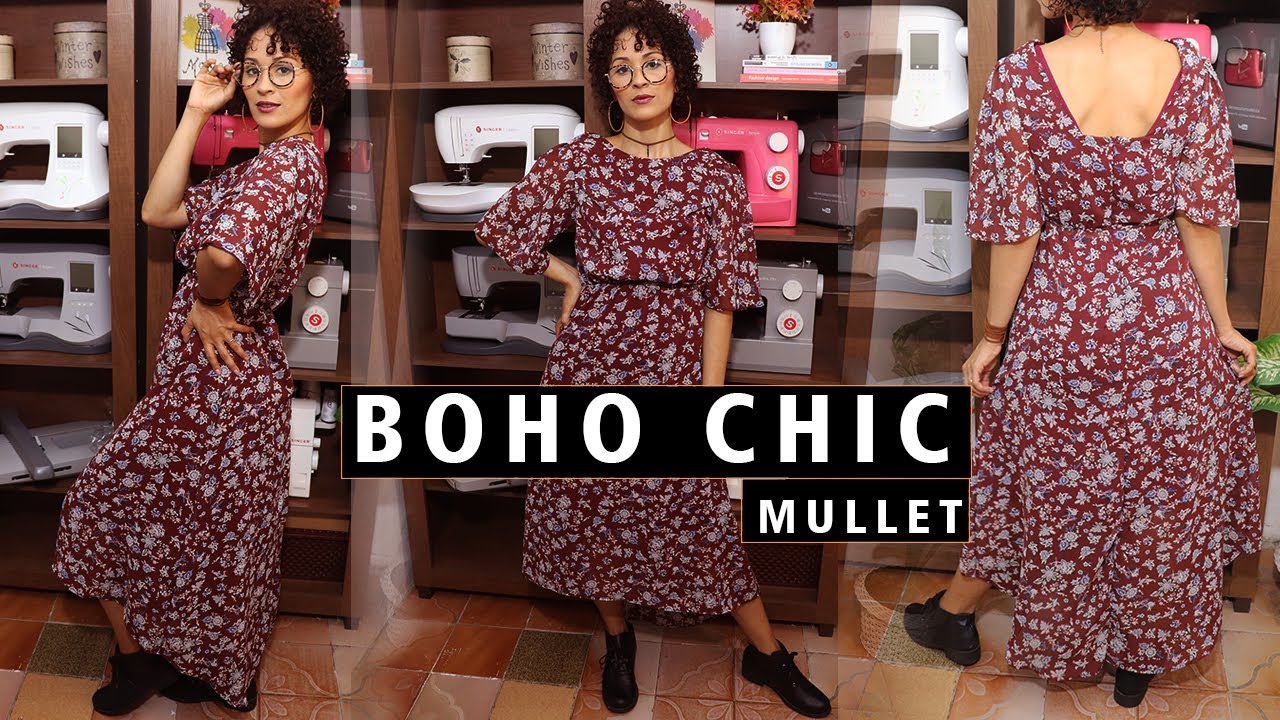 Vestido Boho Midi Mullet |  Dayse Costa