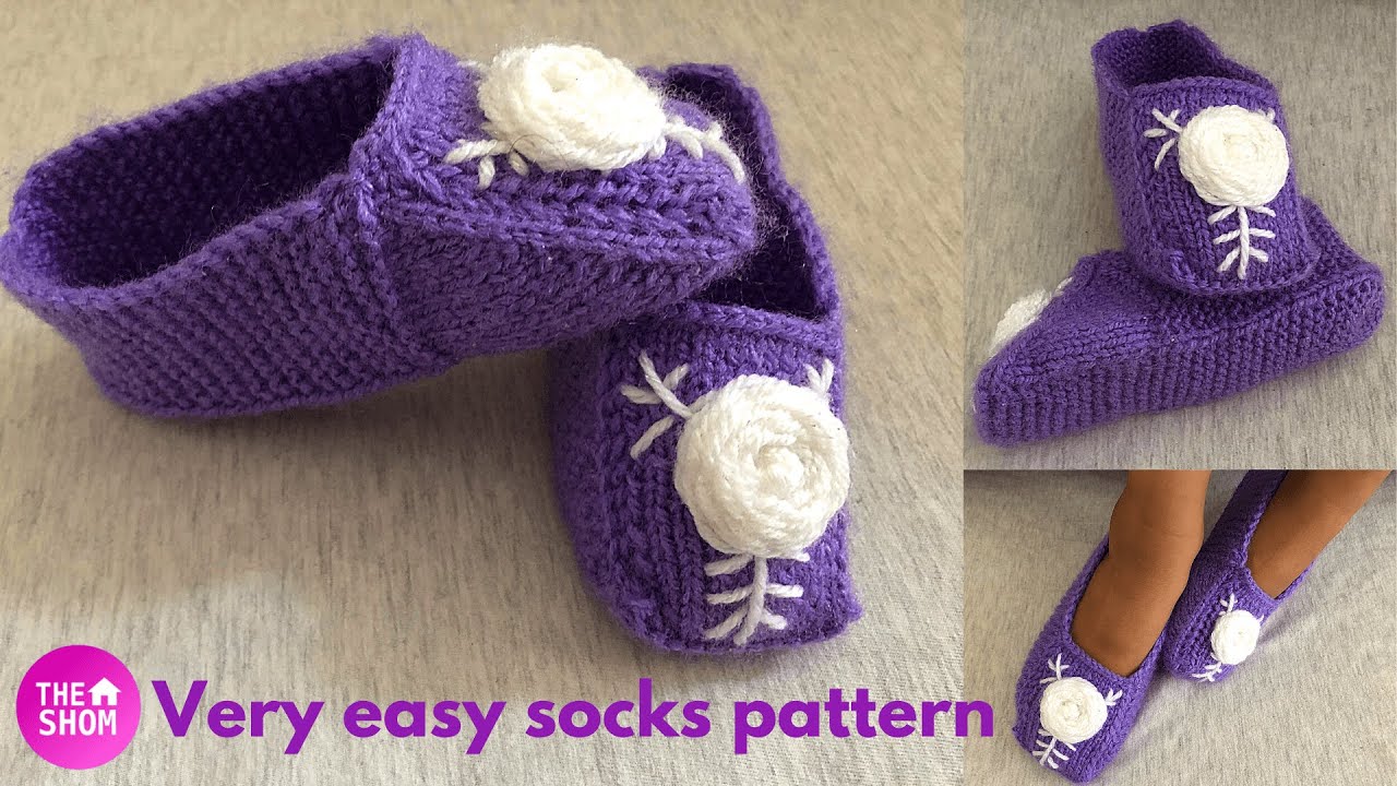 Knitting baby shoes, baby booties, kids socks knitting for 3-5years, for beginners in Hindi