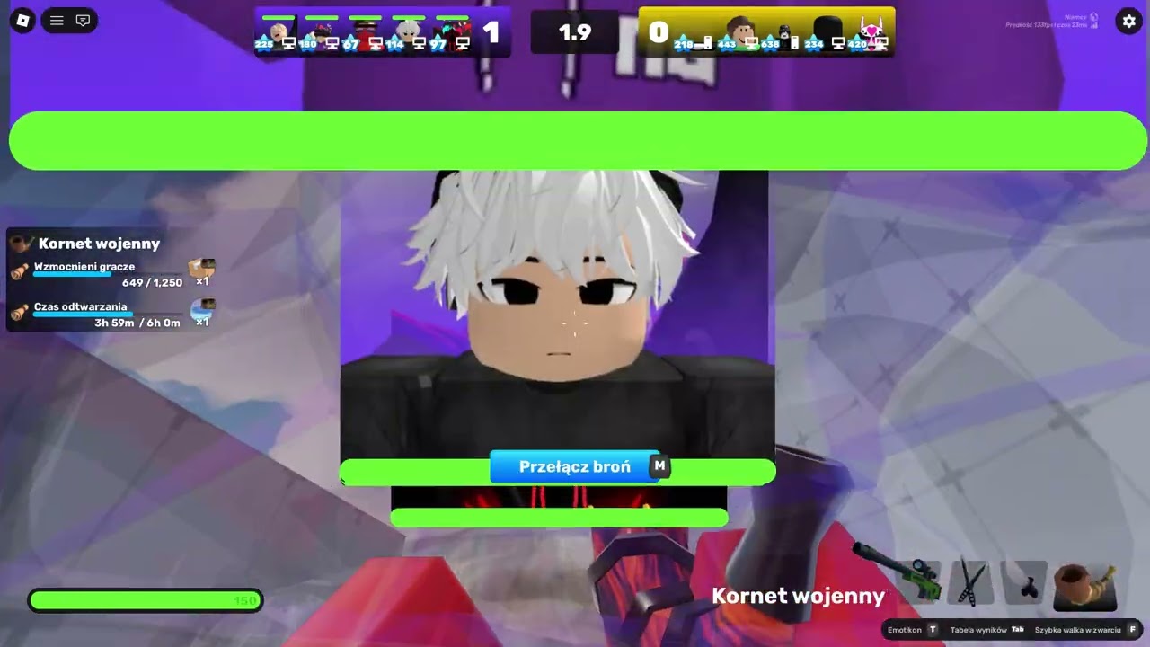 Roblox Rivals gra z cheaterami (Latanie)(Aimbot)