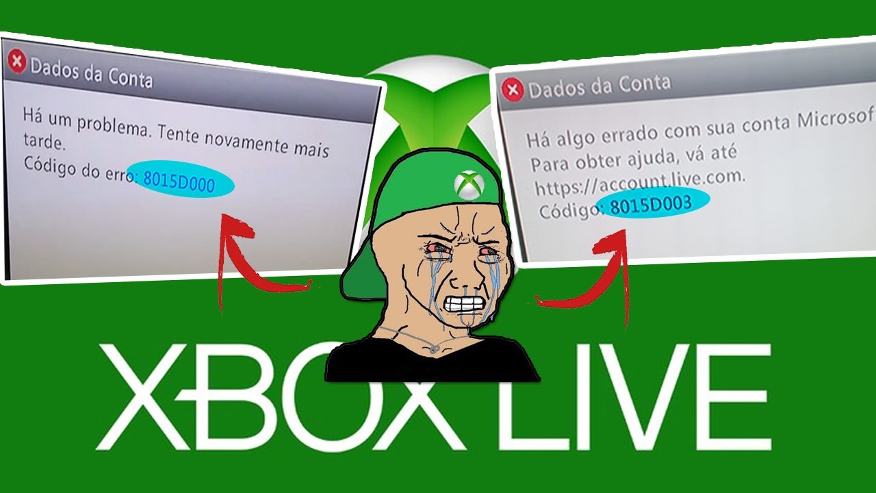 Não consegue entrar na sua conta no Xbox 360? Erro 8015D000 ou 8015D003, SOLUÇÃO!