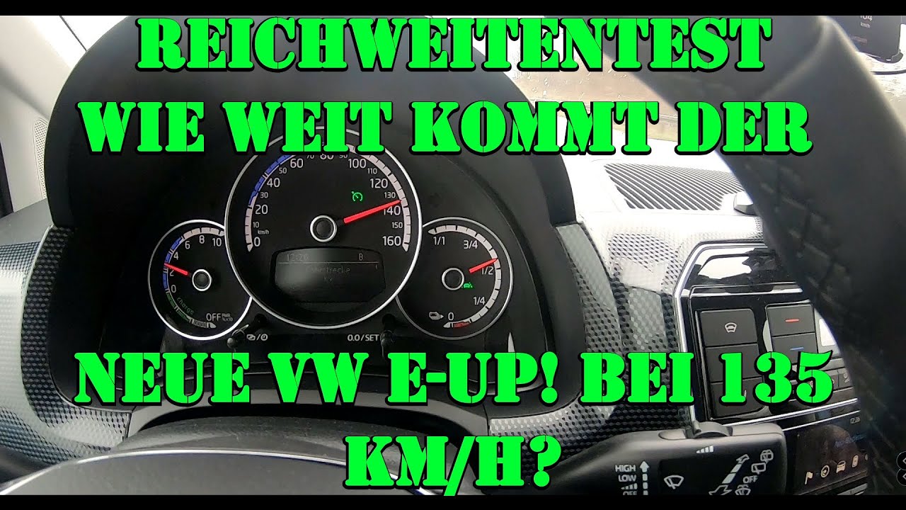 VW e-Up! Reichweitentest bei 135 km/h im Winter | Wie weit kommt er?