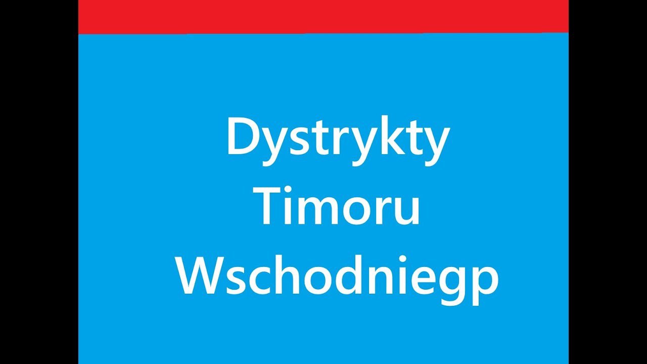 Dystrykty Timoru Wschodniego 2025