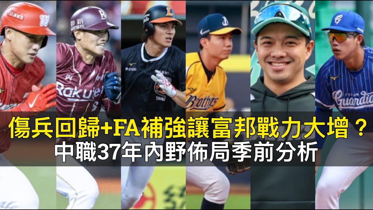 傷兵回歸+FA補強讓富邦戰力大增？中職37年六隊內野佈局季前分