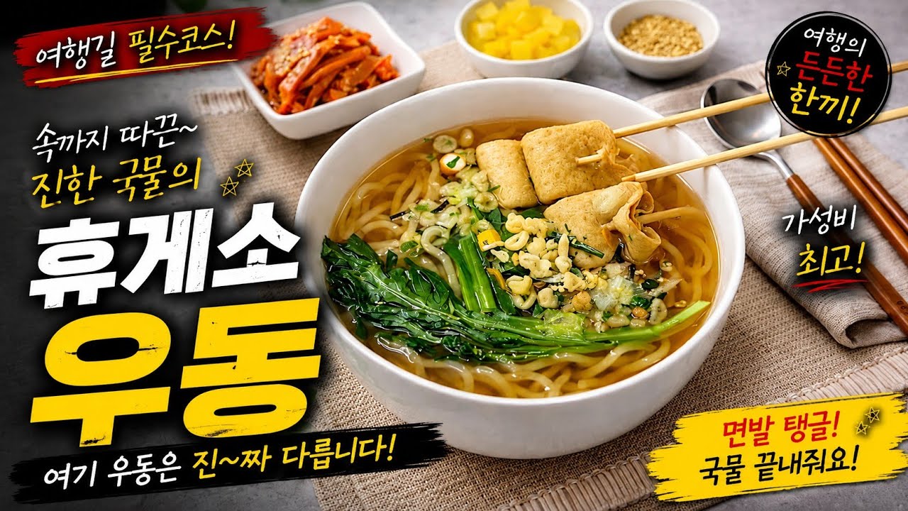 휴게소 우동 레시피 공개 (이 육수 하나면 끝)