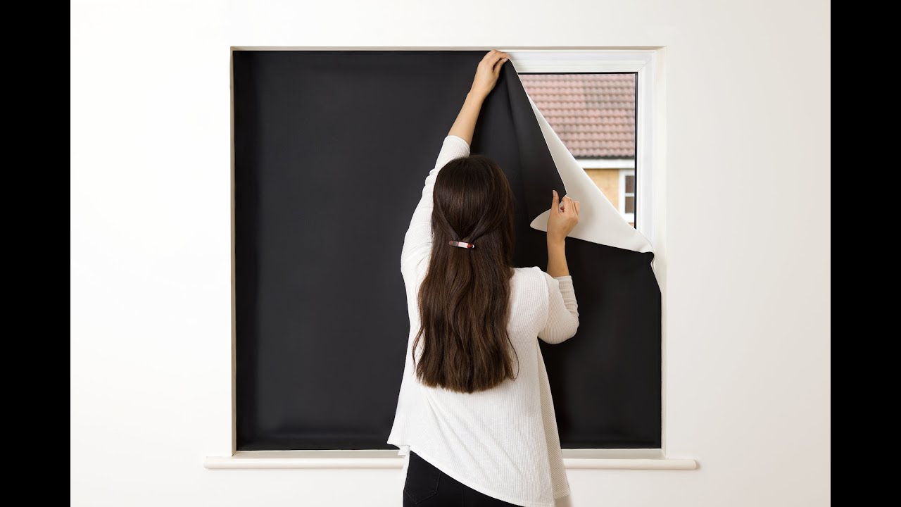 Easyblackout blackout blind with fastener tape for upvc window frames