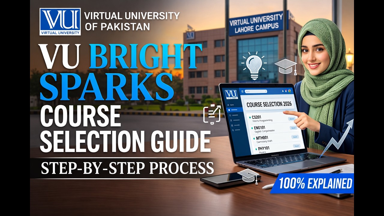 How to do Course Selection in VULMS Spring 2026  Step by Step Complete Guide by VU Bright Sparks