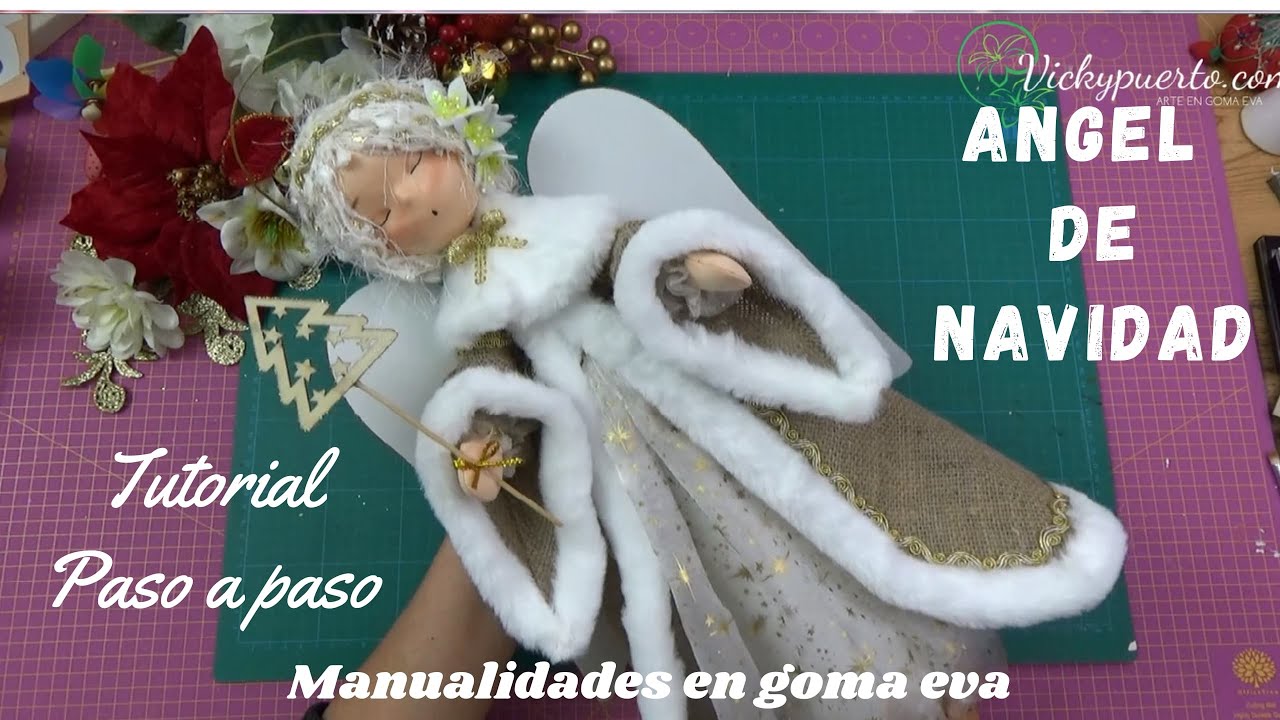 Como hacer un Angel de Navidad. Decoración de navidad.