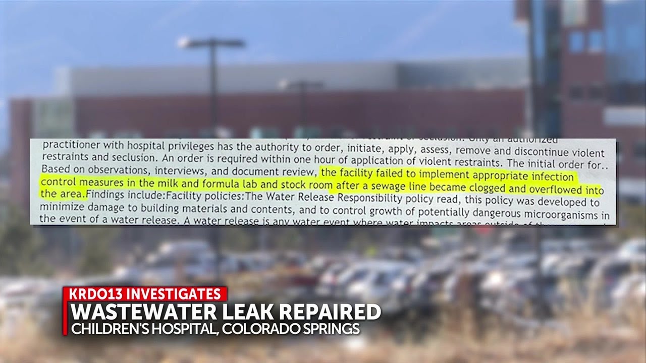 State cites Children's Hospital Colorado, Colorado Springs, for leak in milk and formula lab