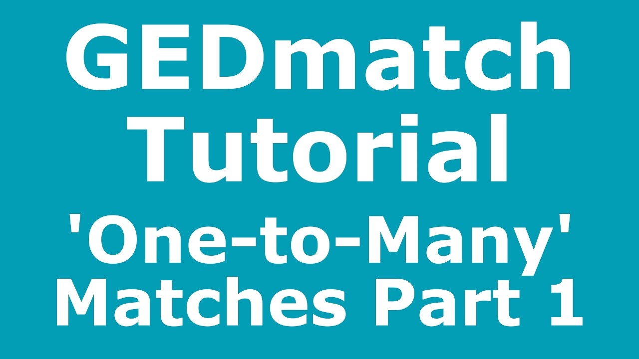 GEDmatch Tutorial: Basic Introduction to 'One-to-Many' Matches - Part 1