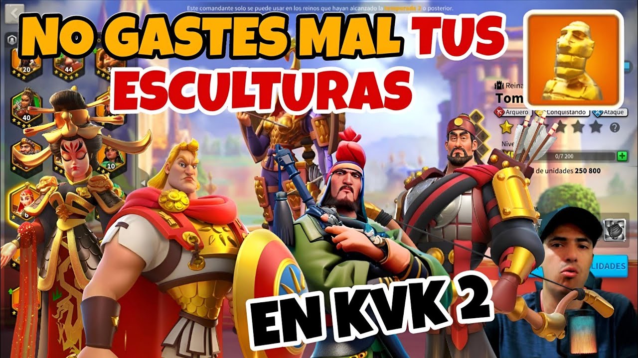 NO GASTES MAL TUS ESCULTURAS DE COMANDANTES DE KVK 2 - RISE OF KINGDOMS