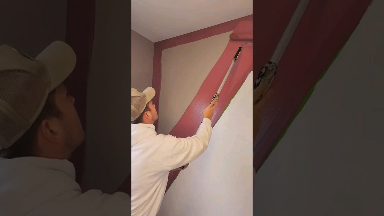 Easy DIY Accent Wall #painting #asmr #satisfying
