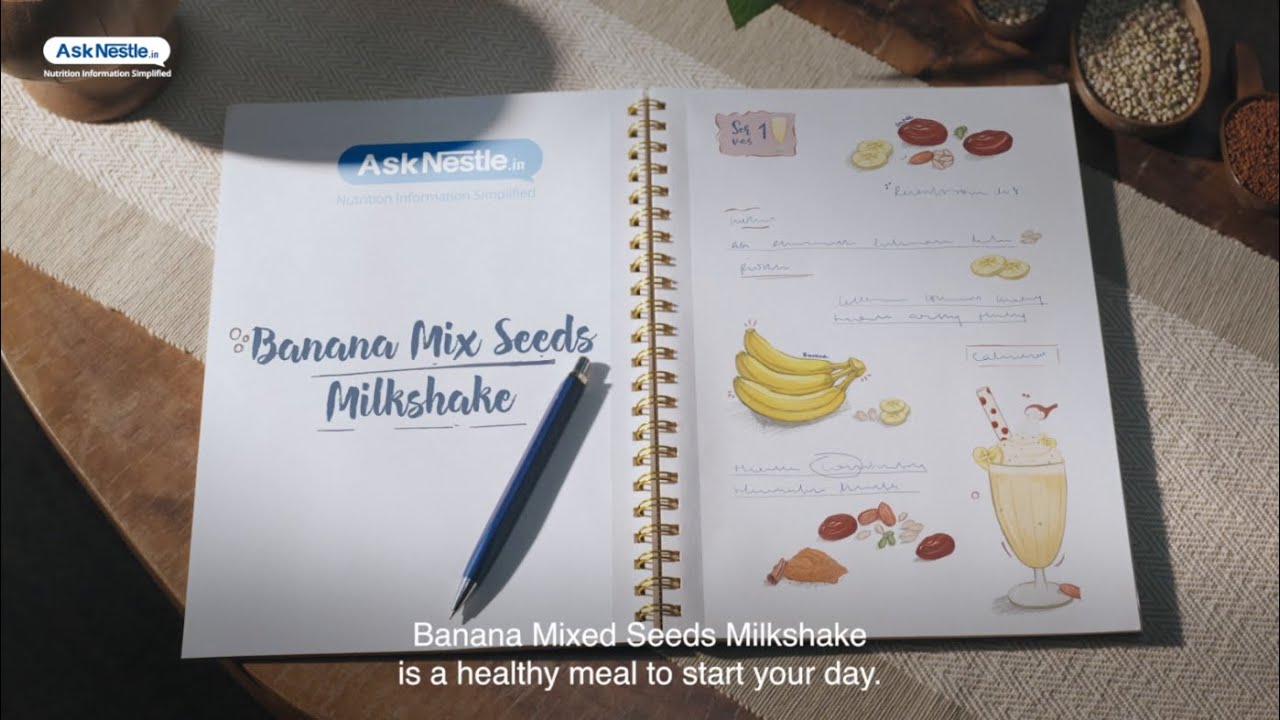 Banana Mixed Seeds Milkshake