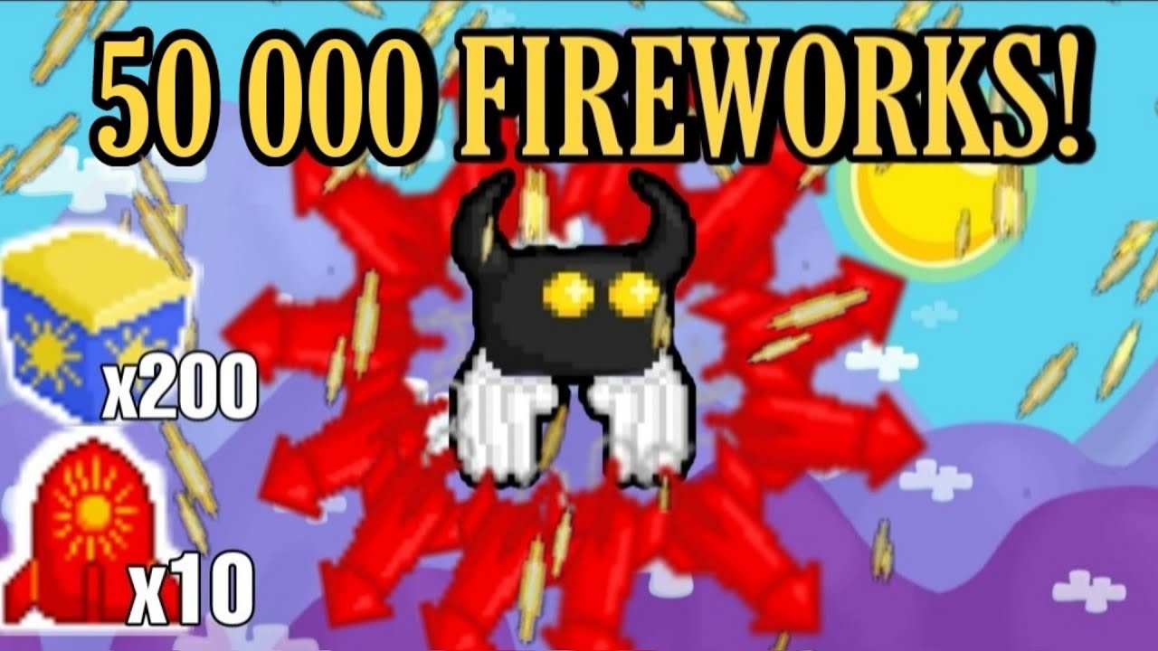 BLASTING 50 000 FIREWORKS IN GROWTOPIA!