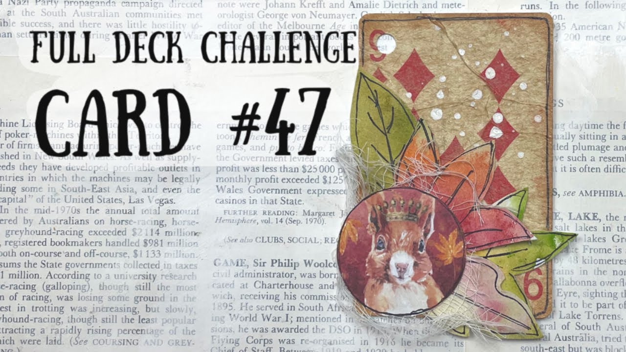 Autumn Altered Playing Card with Watercolour Magic | Card #47 | Full Deck Challenge🦋ShanoukiArt🦋🧿