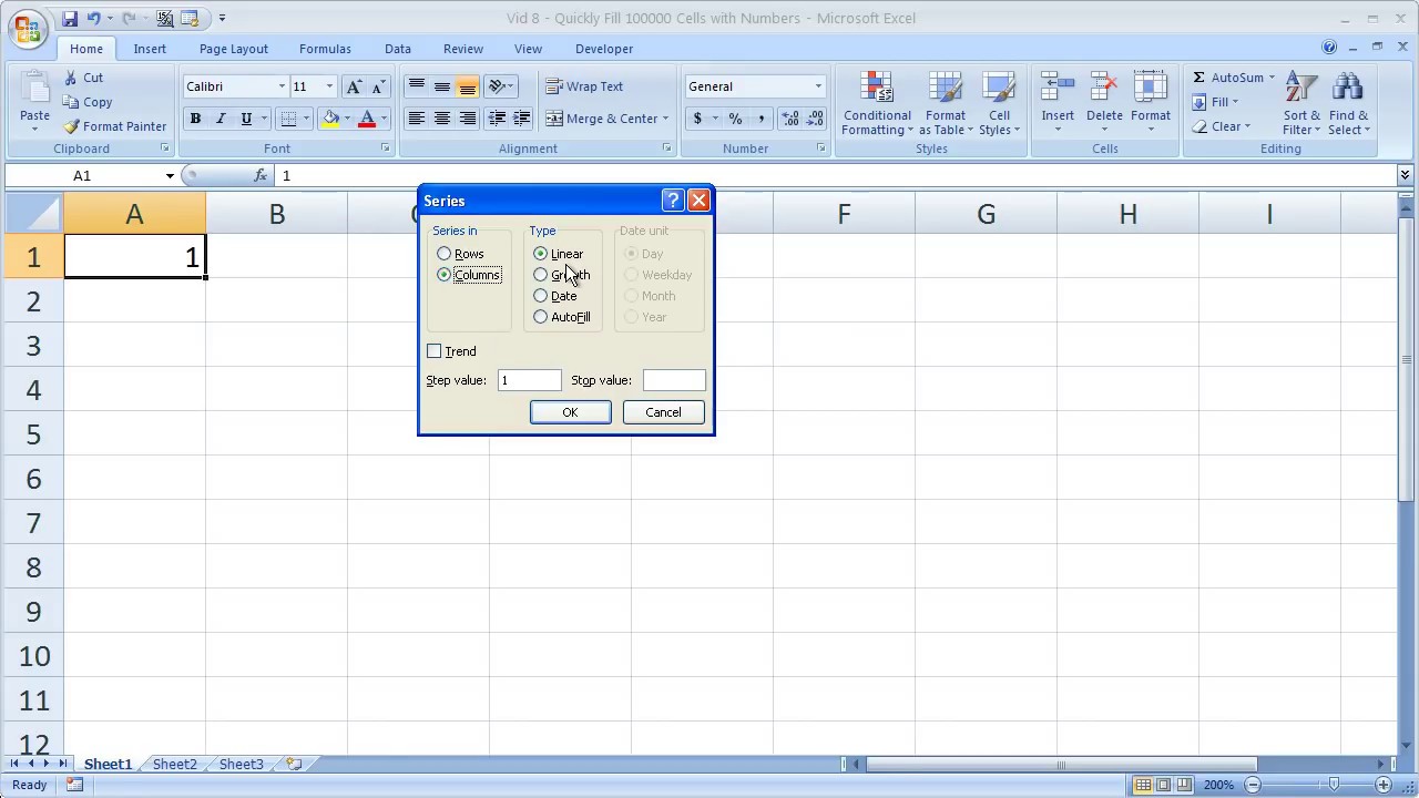 Советы по Excel — быстрое заполнение рядов чисел за несколько секунд. Команда «Заполнить»