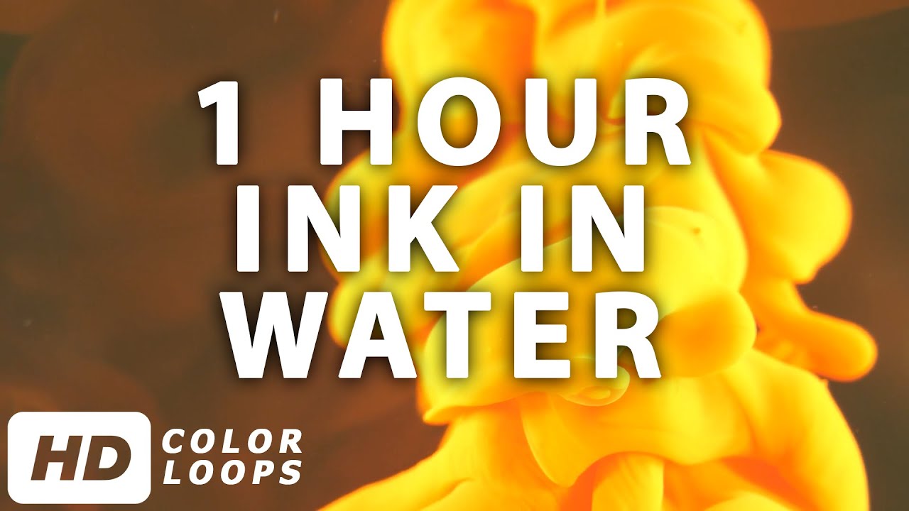 1 HOUR Ink In Water Color Loop (No Sound)