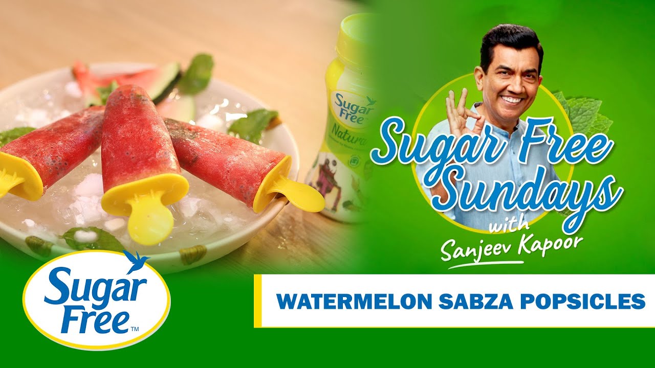 Watermelon Sabza Popsicles | Sugar Free Sundays | Sanjeev Kapoor Khazana