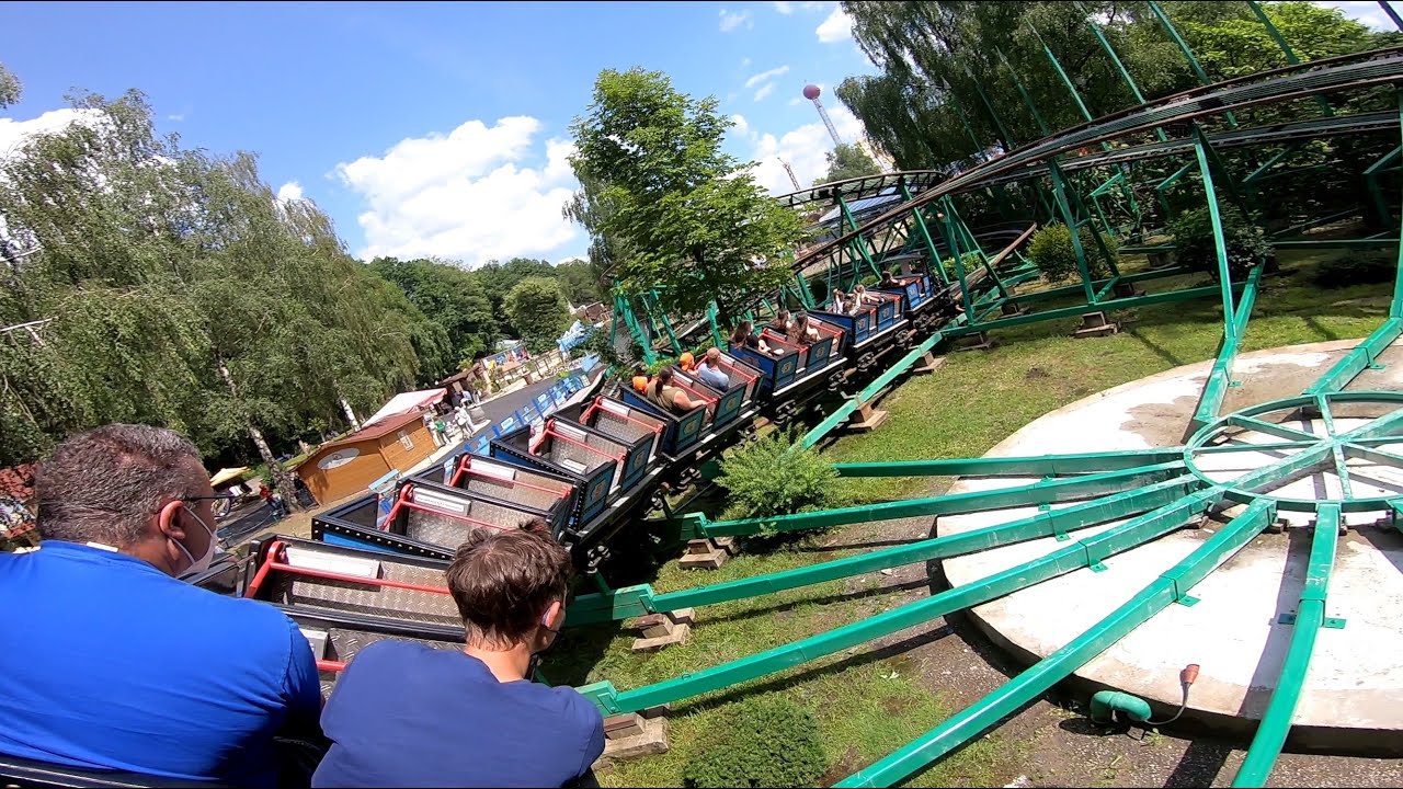 Mack Rides Blauer Powered Coaster Enzian Freizeit-Land Geiselwind 2021 POV Onride