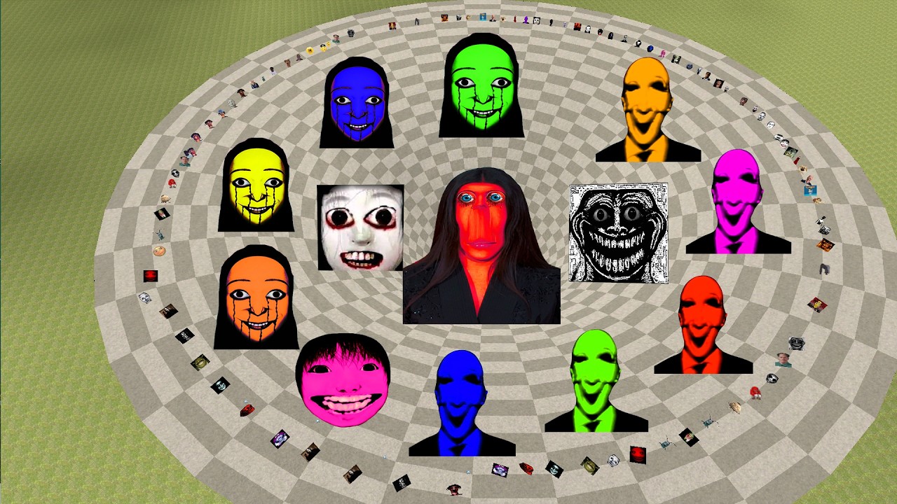 Juandale Nextbots, Elis , obunga, Yoshie and Nico Nextbots in the Garry's Mod