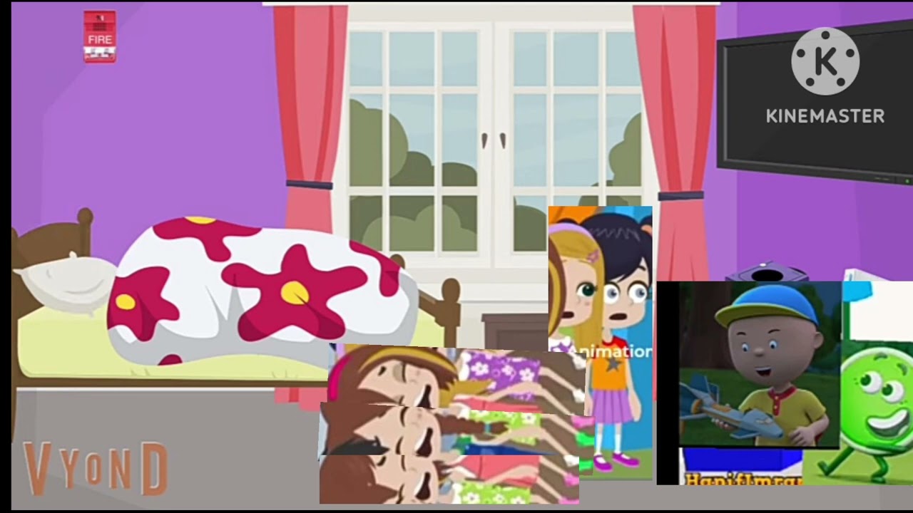 Caillou and go beats up sara Mary and Alison 