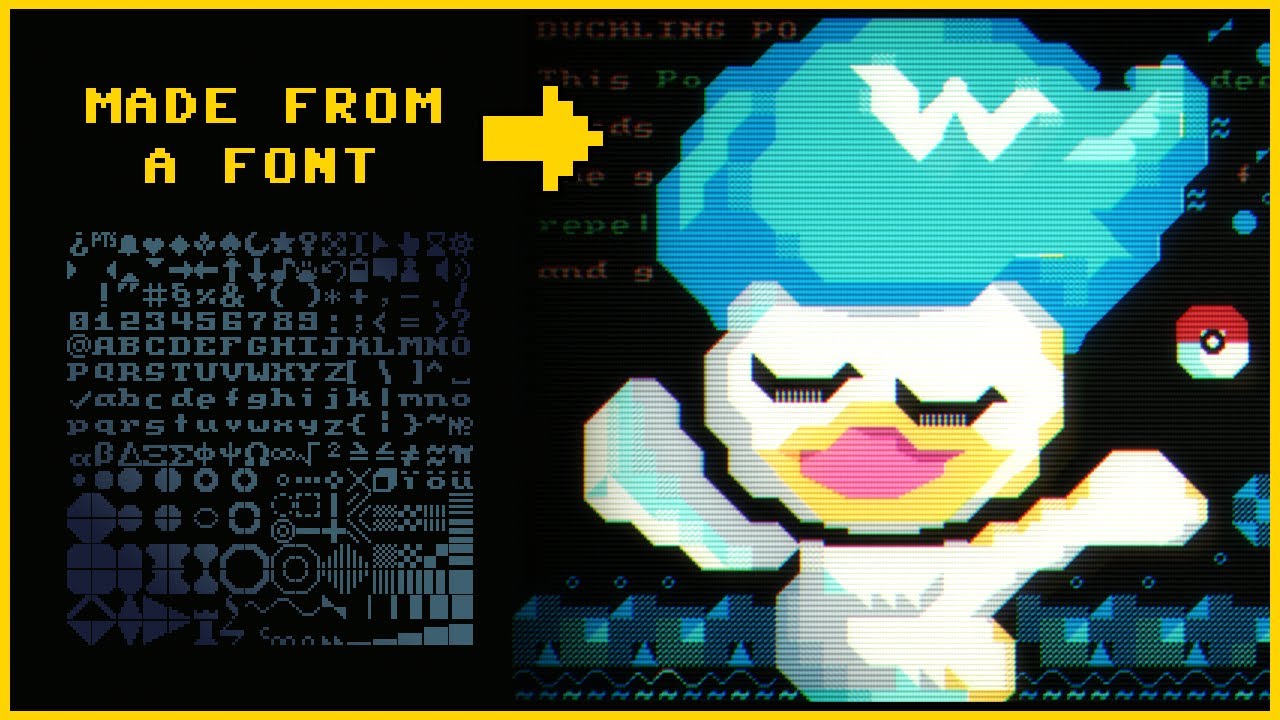 Text Mode Pixel Art | Quaxly Timelapse