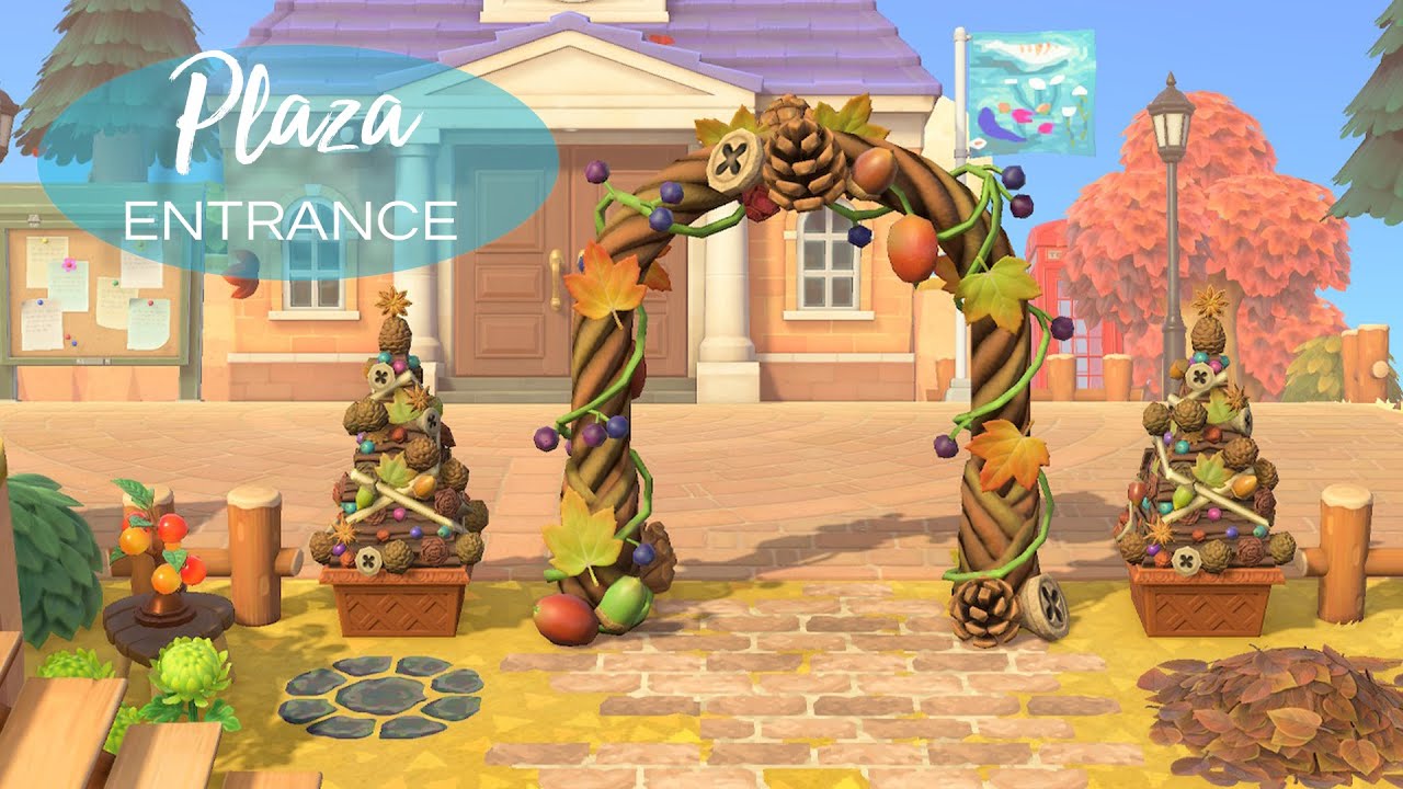 Terrforming & Decorating Plaza / Resident Services: Prepping for Turkey Day! | ACNH