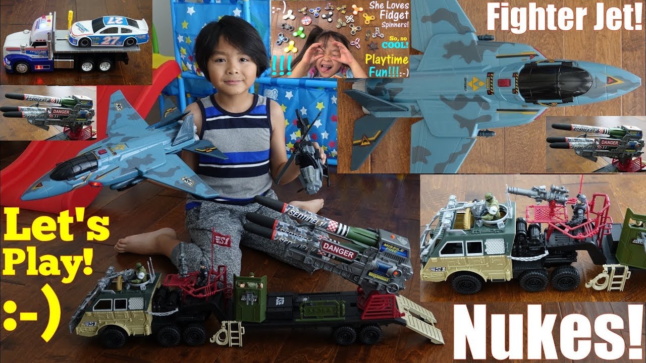 Kids' Toy Soldiers! Military Toys, True Heroes. Fighter Jet Toy, Army Toy Truck, Fidget Spinners