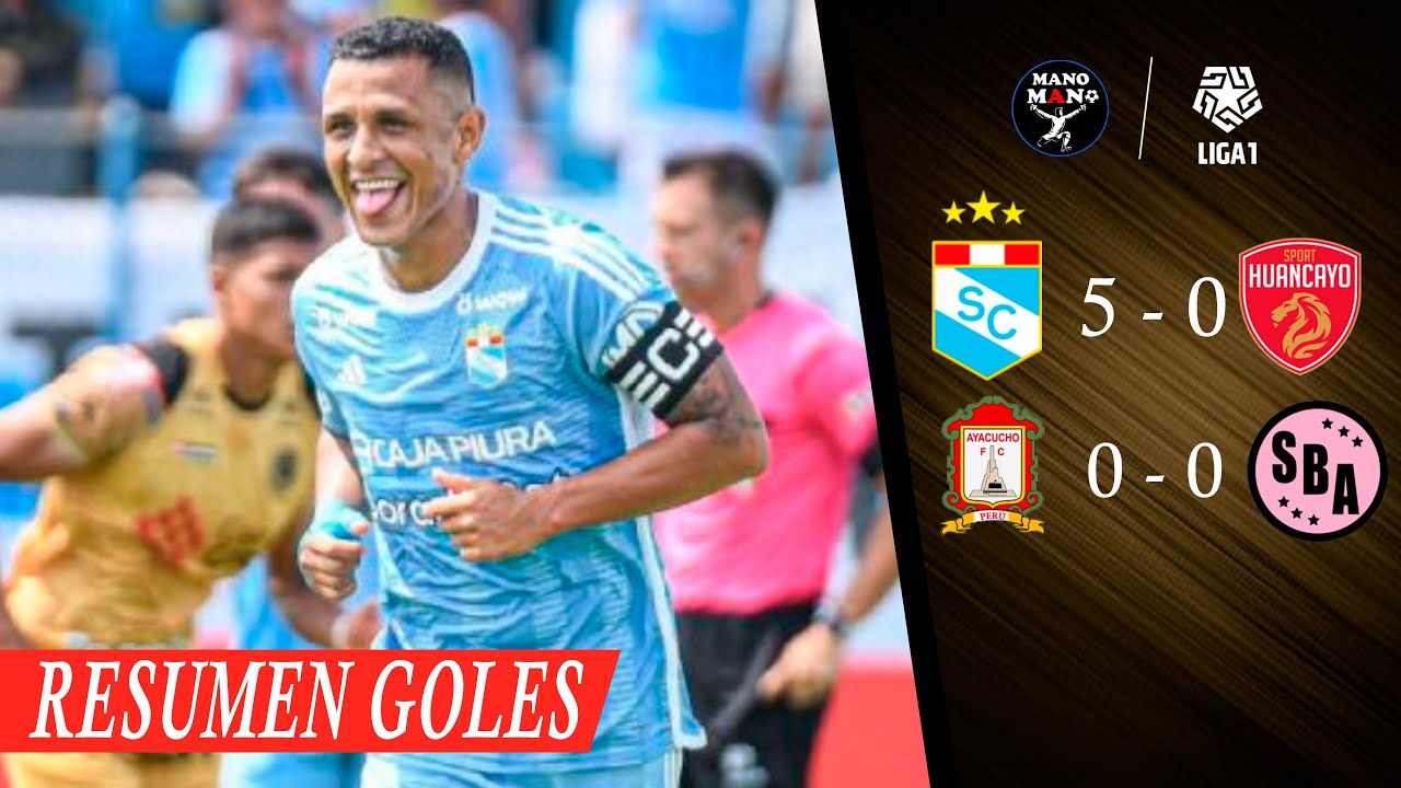 Sporting Cristal 5 - 0 Sport Huancayo / resumen goles / Liga 1 max