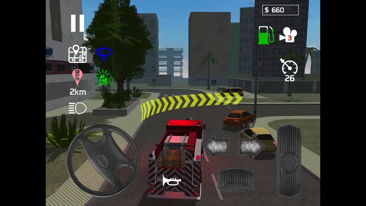 Fire Truck Emergency Run! 🚒🔥 Racing Through the City to Save the Hostel