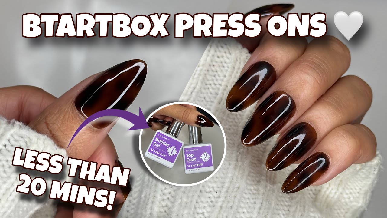 Как наносить накладные ногти: BTARTBOX *НОВИНКА* Ногти «черепаховая панцирь» ✨