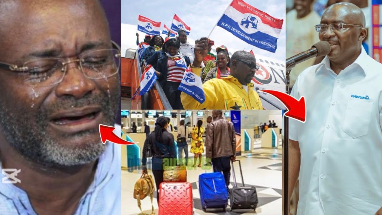Wow! Kotoka airport ayɛ butubutu! NPP delegates abroad arrive; Vow to tɛach Judas Hon Ken a lɛsson…