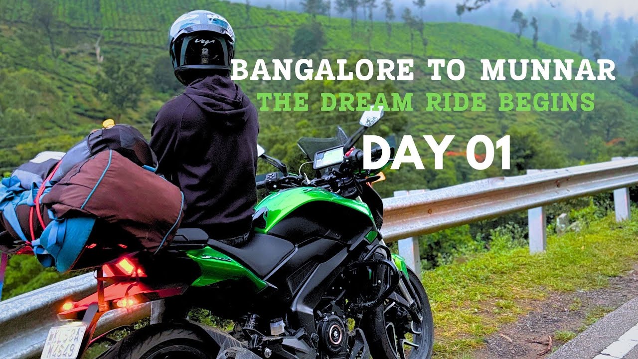 Bangalore to Munnar – My Dream Ride on Dominar 400 | Malayalam Bike Travel Vlog (Day 1)
