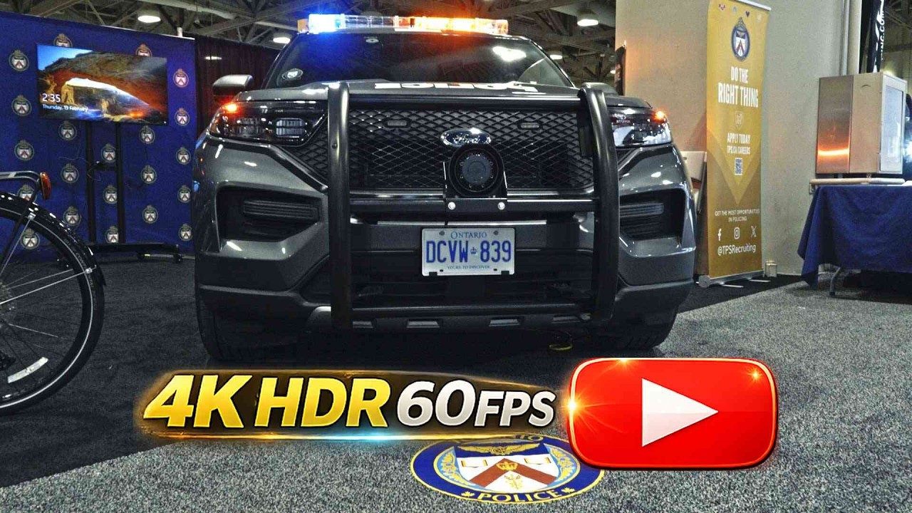 🚔 Toronto Police at 2025 Auto Show | Vehicles, Safety Demos & Careers 🚓👮 (4K HDR 60FPS)
