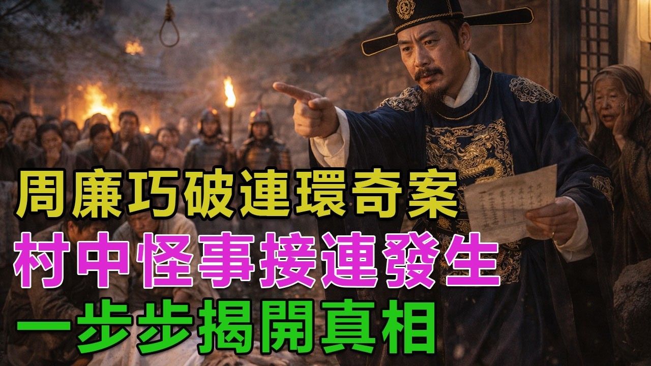 民間故事：周廉巧破連環奇案，村中怪事接連發生，一步步揭開真相