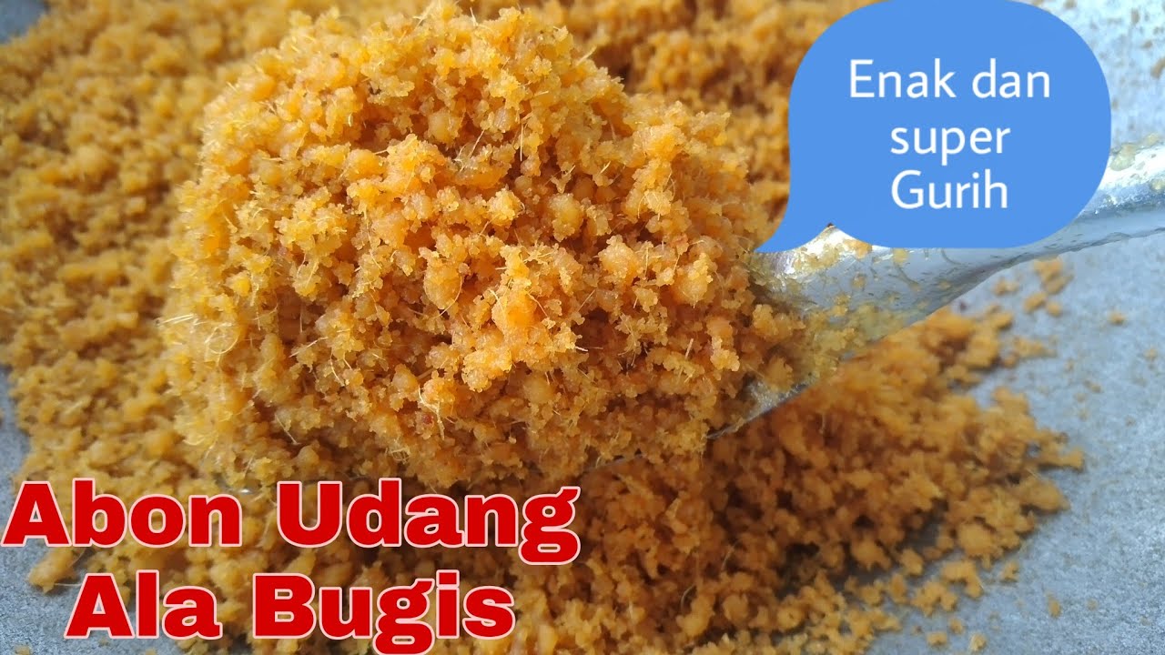 Udang dibikin Abon Enak Banget|| Resep Abon Udang Ala Bugis || Jabu-Jabu Udang ||