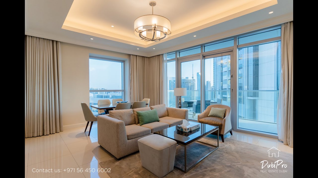 Step Inside this Luxury Furnished 2-Bedroom in Downtown Dubai with Burj Khalifa and Skyline views