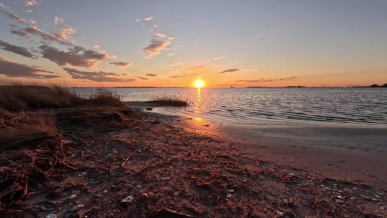 Sunset Oregon Inlet, Outer Banks; 20260111 1656: Nature Sounds and Visuals, Calming & Relaxing