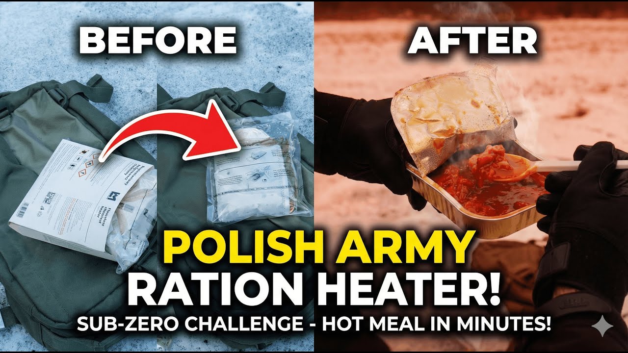 Heating a Polish SR MRE in the Cold: Military Flameless Ration Heater Demonstration