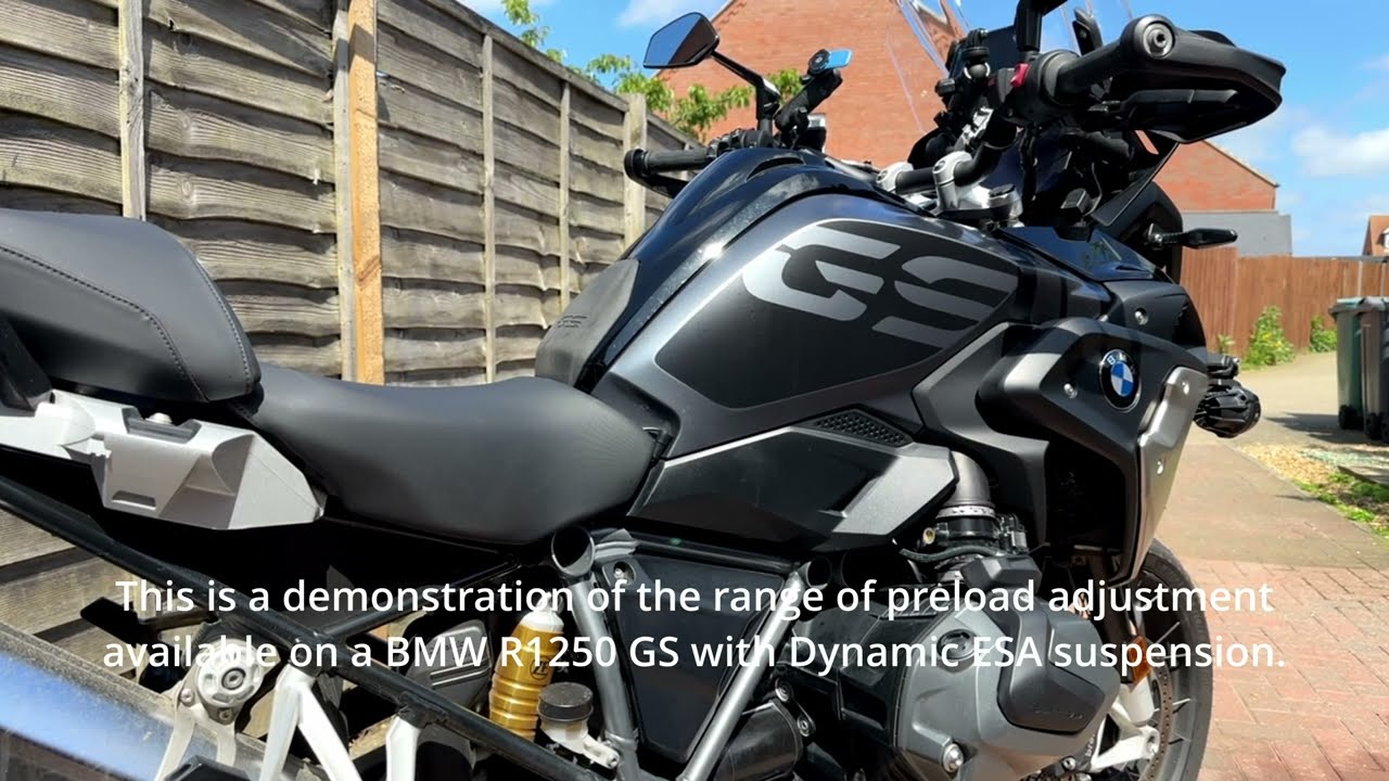 BMW R1250 GS Dynamic ESA Rear Preload Range of Adjustment