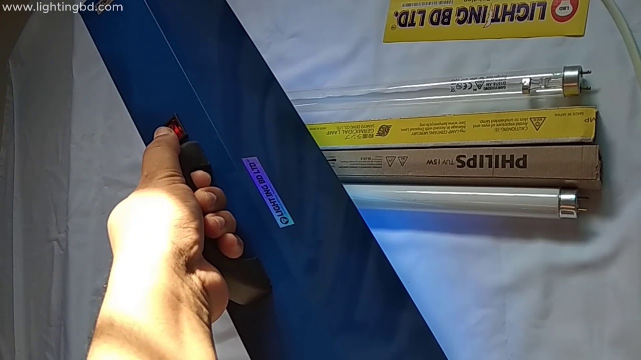 15W Handheld Germicidal Lamp: EcoPure UVC 15, UVC Light PHILIPS, Poland/ SANKYO DENKI, Japan