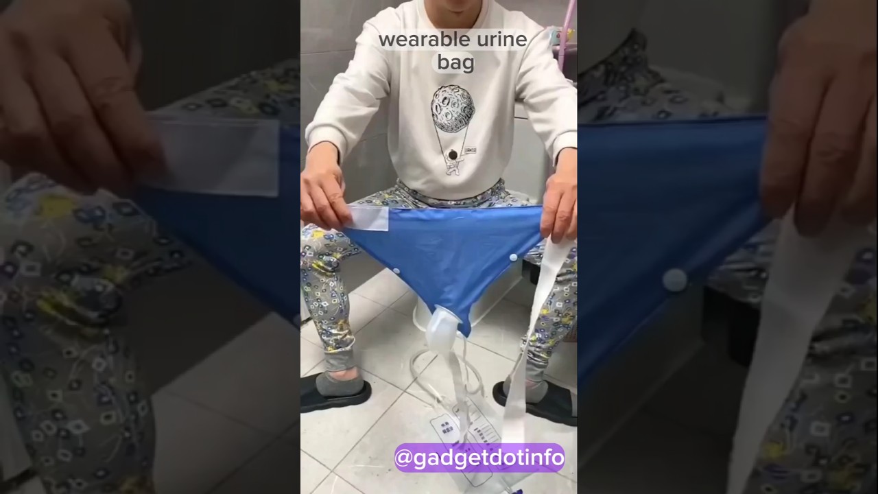 Wearable urine bag 😶 #medical #urine #easy #easytouse #nopainnogain #pain #drainage #patience